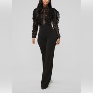 Fashion Nova In My Shadow Jumpsuit - Black